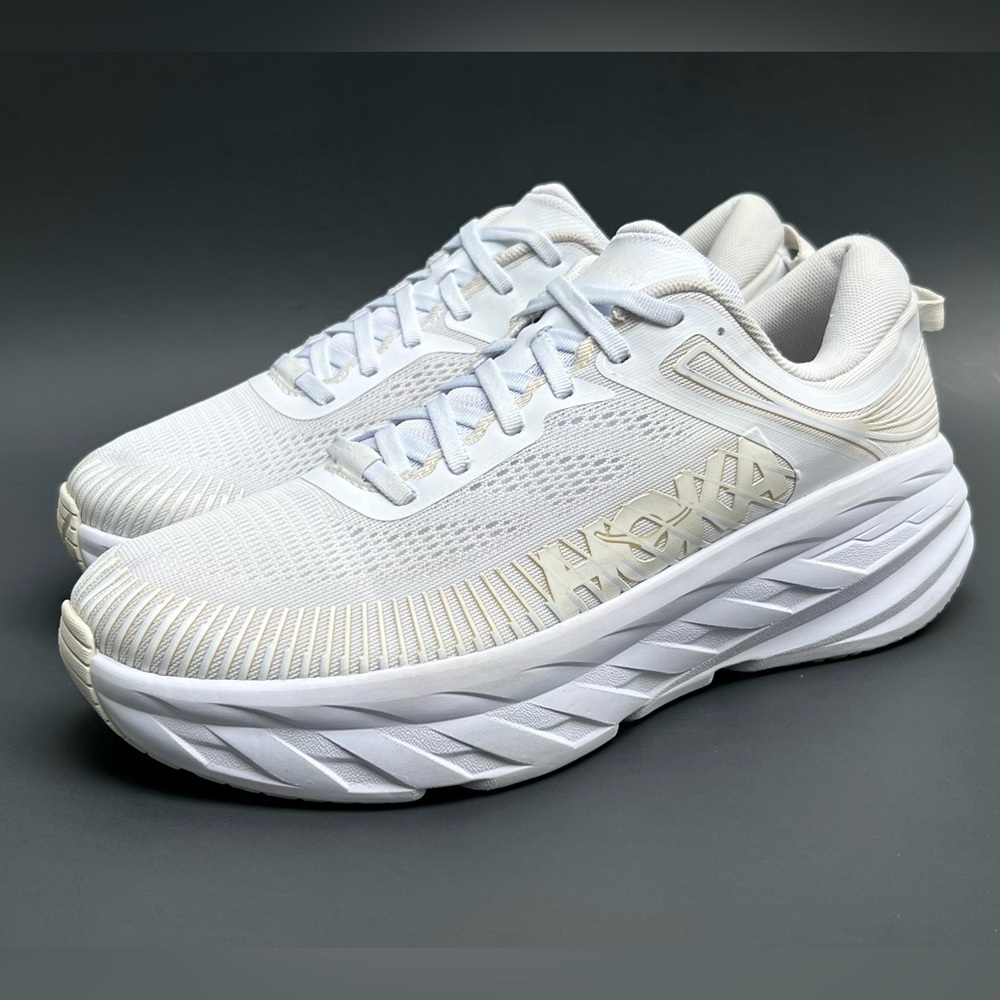 Hoka One One Bondi 7 White Running Shoes Women's Size 11 Medium Width